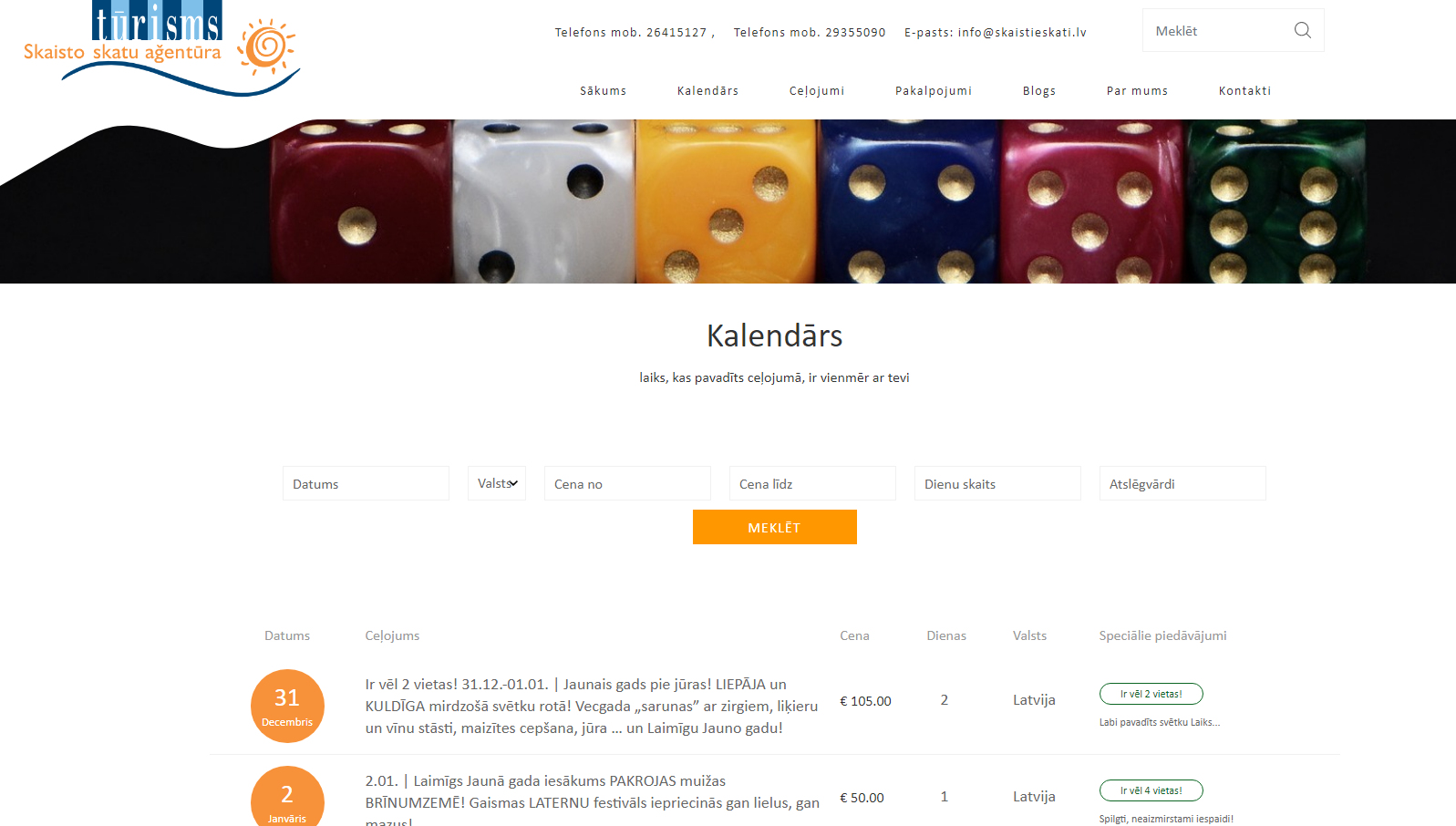 Kalendrilehe ekraanipilt